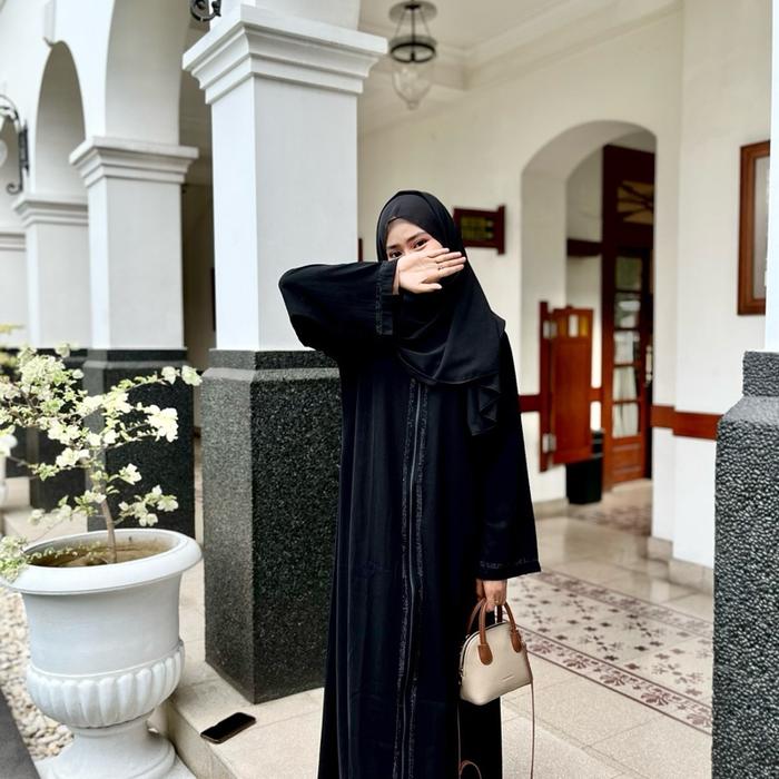 Abaya Zipper Black Abaya Outer Black