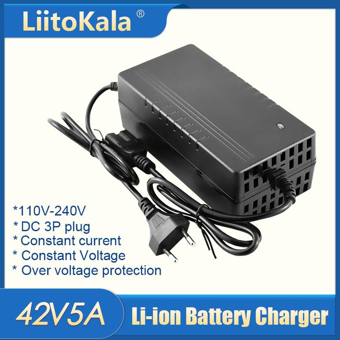 LiitoKala 10S 36V5A charger 42V 5A 18650 Charger 100-240V Input