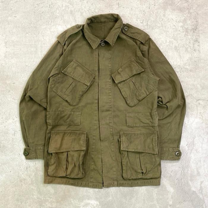 Jacket Military Vintage Army Jaket Casual Canvas Parka Pria Militer Second Bekas