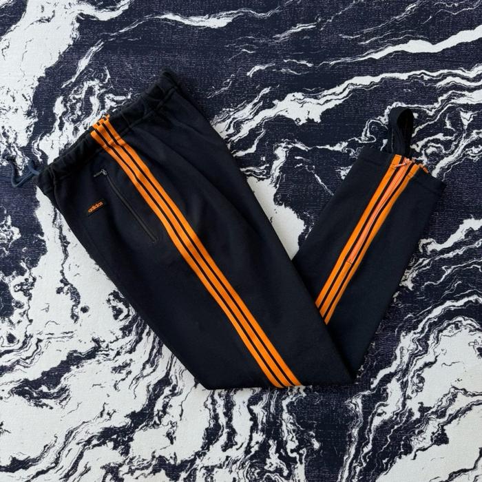 Vintage adidas w.germany trackpants blackorange
