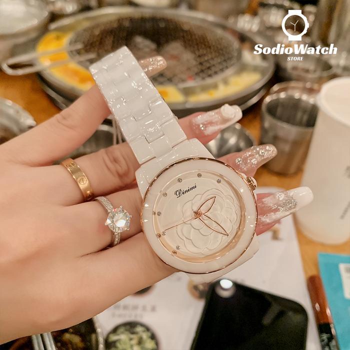 Jam Tangan Wanita Original Anti Air Elegan Fashion Mewah Tali Keramik Jam Tangan Cewek Keramik Alexa