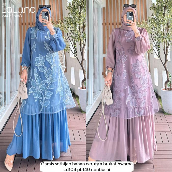 LALUNA - GAMIS MAXI SET HIJAB BRUKAT