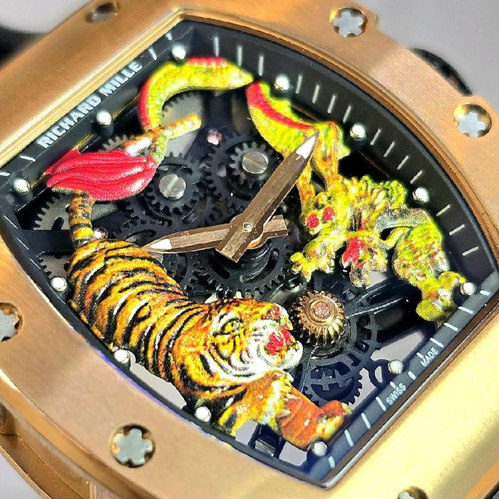 Jam tangan Automatic Swiss ETA RM 51-01 057 Jackie Chan Dragon & Tiger Rubber strap Stainless steel