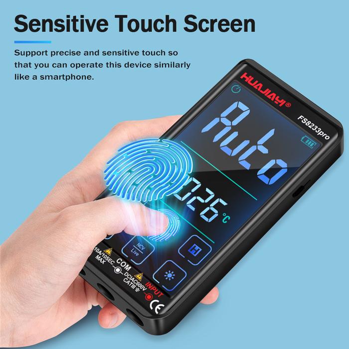 HUAJIAYI Rechargeable Digital Multimeter Touch Screen Multimetro 9999