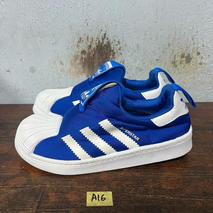 Sepatu anak second ori adidas superstar blue size 30½