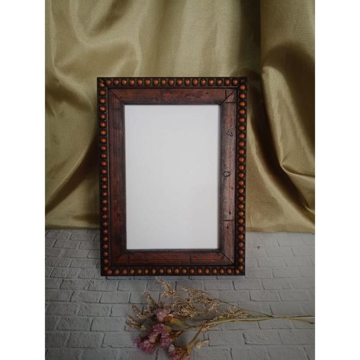 TERLARIS Bingkai Foto / Pigura Kayu 4R ( 10x15cm ) / 6R ( 15x20cm ) Coklat Tua, Coklat Muda & Hitam 
