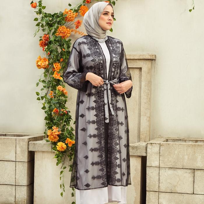 MFMW Nurhaliza Dress Gamis Brukat Hitam