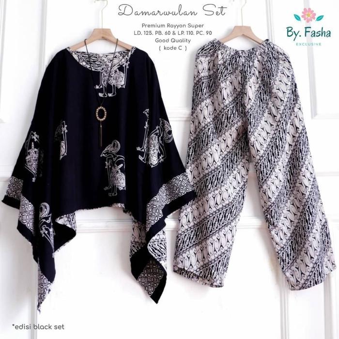 Setelan Wanita DamarWulan Batik Cap Jumbo Set | Rayon Samitex Premium | JUMBO  | SETELAN PIYAMA | PR