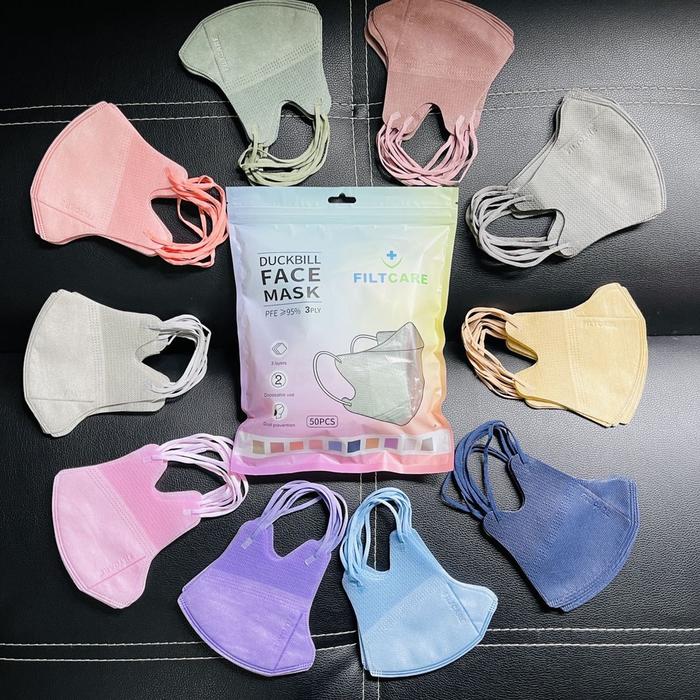 Masker Duckbill Hitam 3 Ply isi 50 Pcs Premium Mask