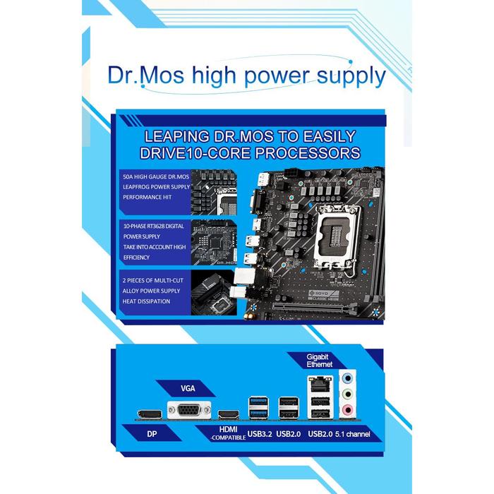 SOYO SY-Classic H610M with Intel I3 12100F CPU Dual Channel DDR4 RAM