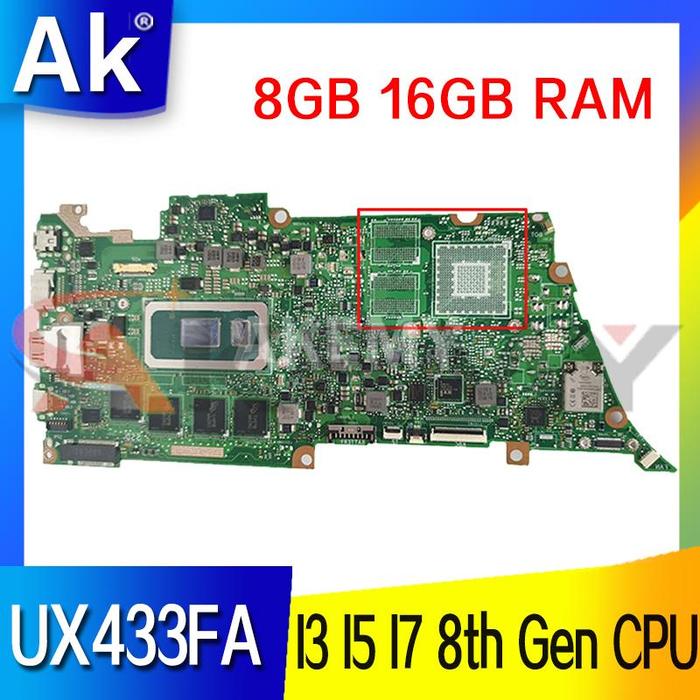 UX433FA Motherboard untuk ASUS Zenbook 14 UX433F UX433FN U4300F UX433