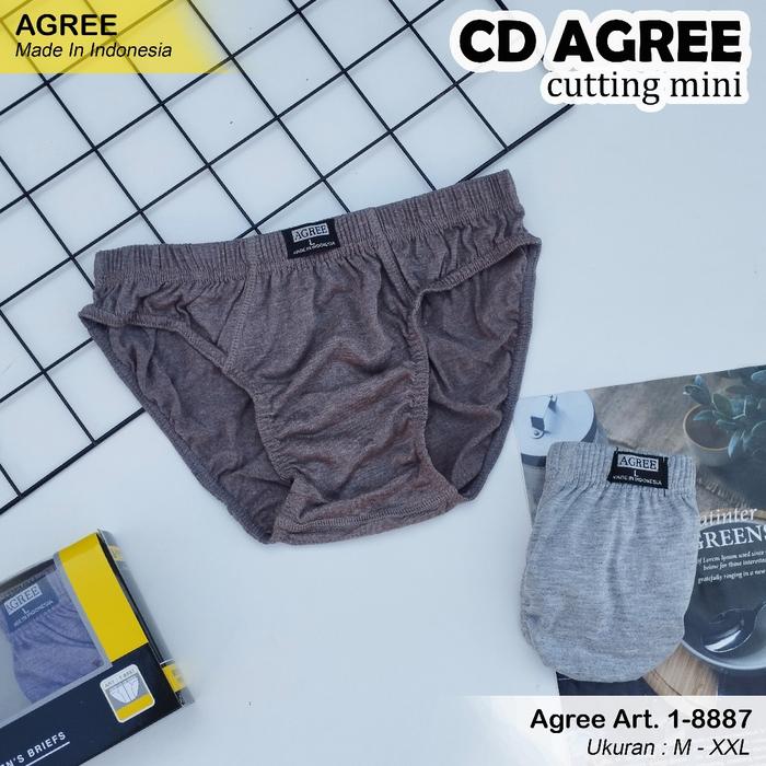 [ 3 pcs ] Celana Dalam Pria Agree 8887 Kuning | CD Agree Pria Karet Kerut 1-8887 | CD Pria Agree Pol