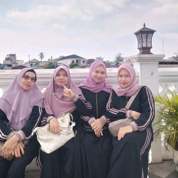 Gamis Traveling Rafhanah Black .Anti Kusut Adem Nyaman.Elegan Simple Sporty.Size S-XXL Warna Lengkap