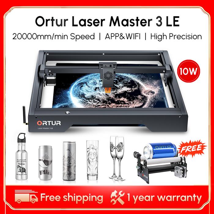 ORTUR 90W Table Laser Cutter Engraver With Rotary Roller 20000mm/Min
