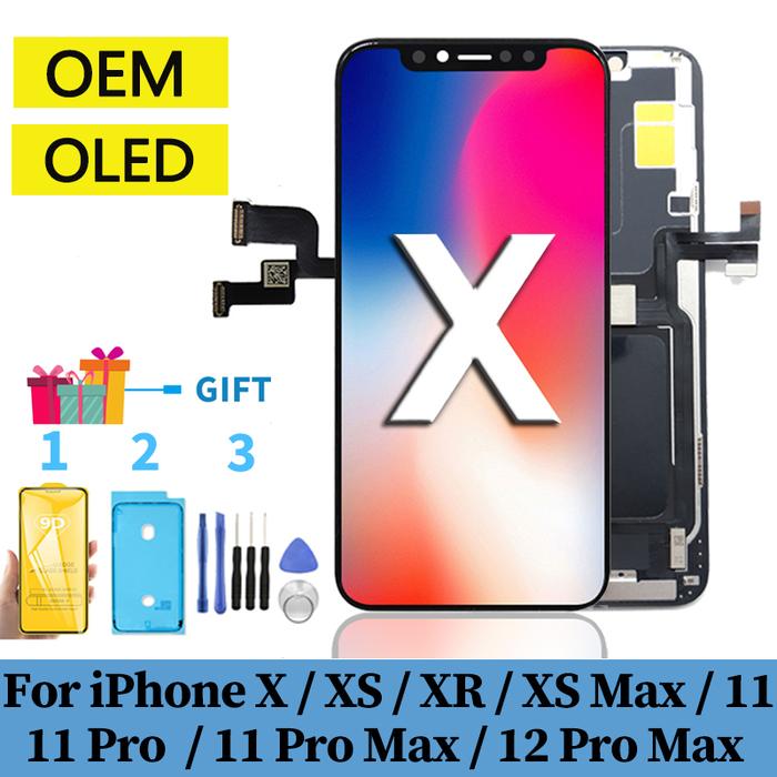 Original OLED Lcd For iPhone X XR Xs Max 11 Pro Max 12 Pro LCD