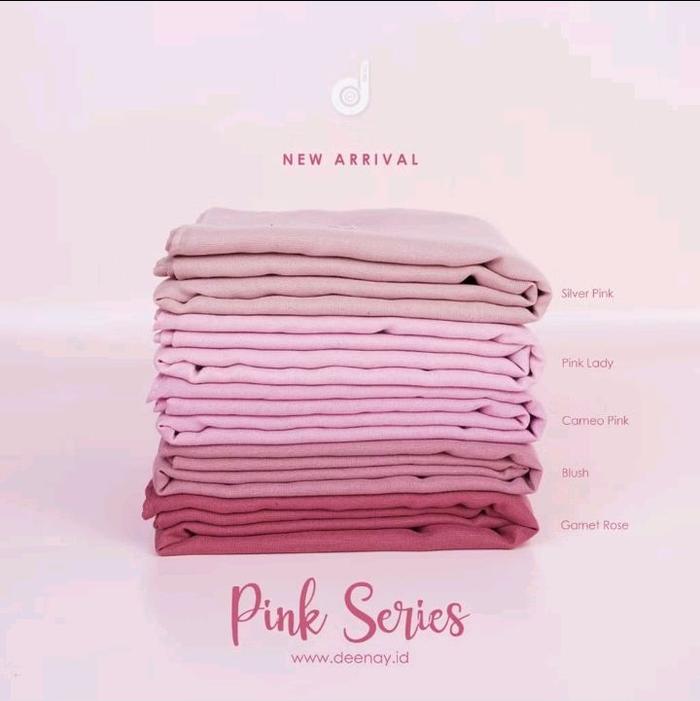 Deenay Original Liza Pink Series - Jilbab Segi Empat Wanita Muslim Katun Voal - Square, Kerudung