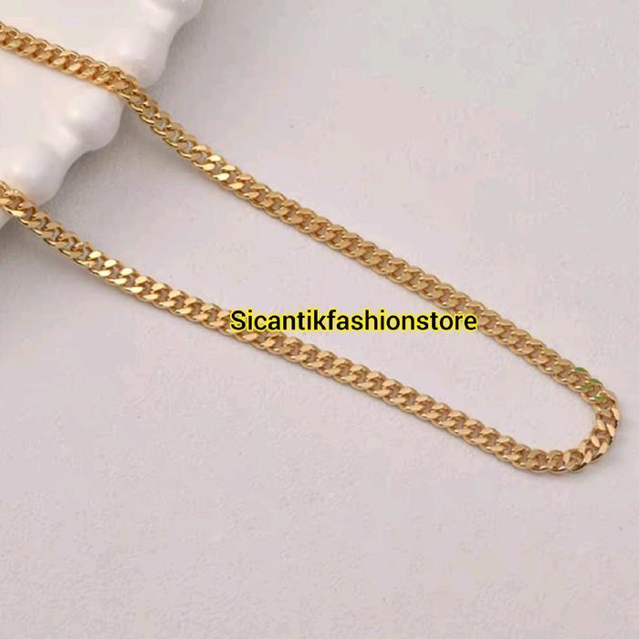 KALUNG TITANIUM FHASION PRIA WANITA RANTAI GOLD KECIL MIRIP MAS ASLI TRENDING  Pria Jewellery
