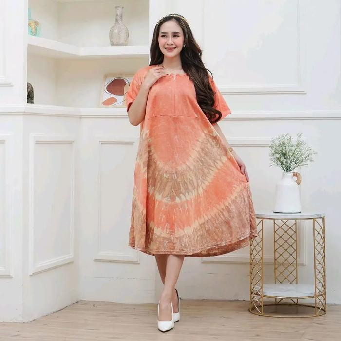 PAKET 3 PCS Long Daster Payung Katun Rayon Jumbo Busui Bumil Bahan Adem Tidak Nerawang