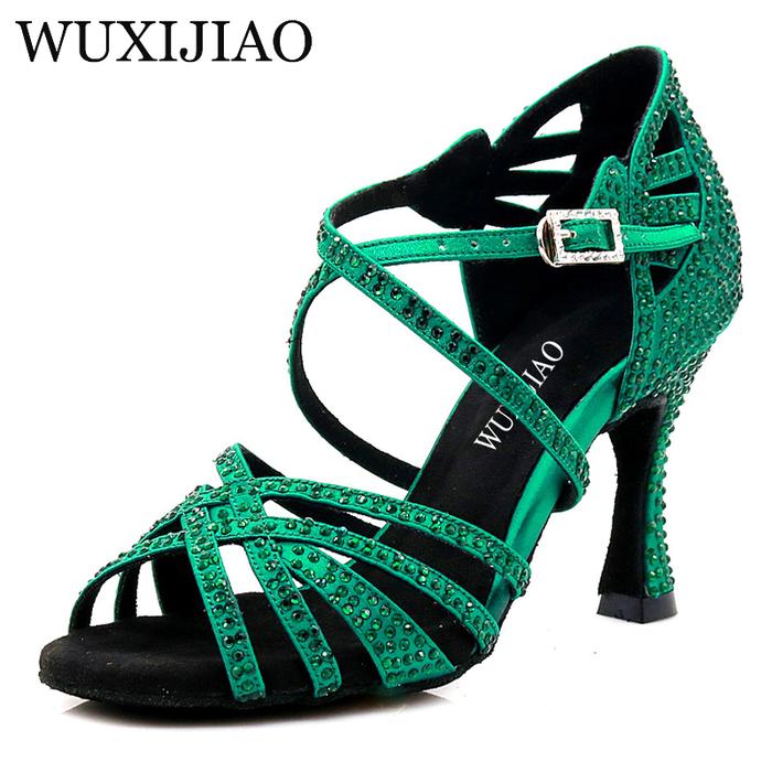 WUXIJIAO Dance shoes Rhinestone dance shoes ballroom dance shoes