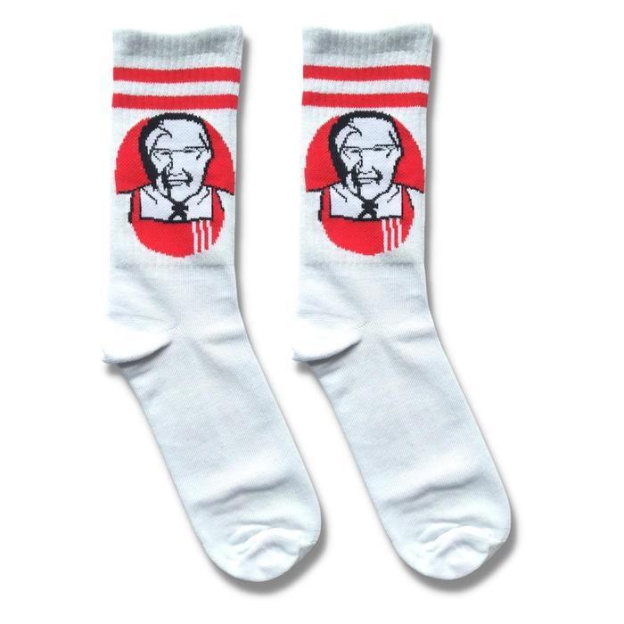 Kaos Kaki Motif Kfc Kaos Kaki Oldschool Skate Kaos Kaki Dewasa Mohaki - KFC Putih