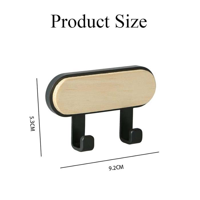 Wooden Hook Gantungan Tempel Dinding Kayu Kunci Hanger Lemari | Hook Gantungan Serbaguna | Hook Este
