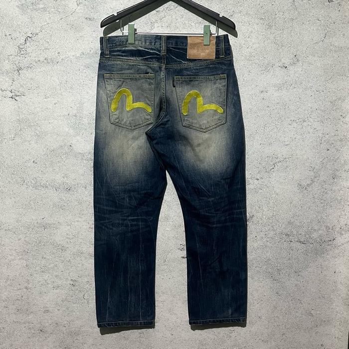 Evisu jeans distressed celana panjang evisu japan