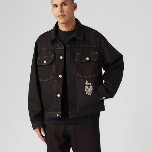 STUSSY x LEVIS Crispy Rinse Trucker Jacket Black