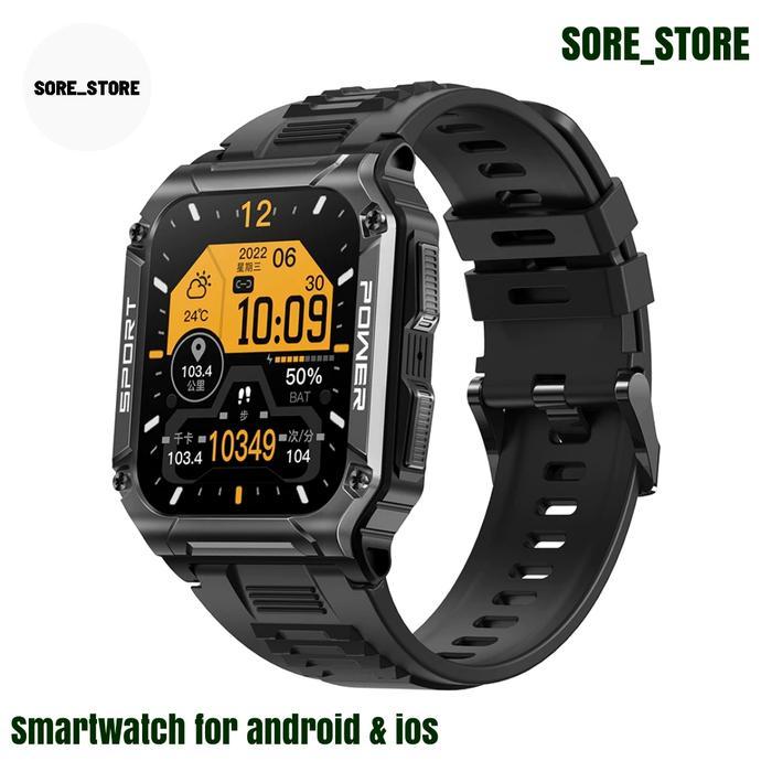 Smartwatch for android & ios Pria/wanita smartwatch Anti Air ip68 HD Bluetooth Call Sport Fitness Tr