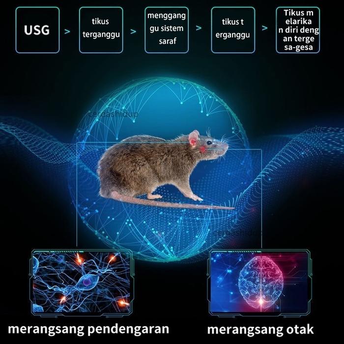 [100% Asli] Ultrasonic Pest Repeller pest reject alat pengusir kecoa nyamuk tikus serangga semut/Lam