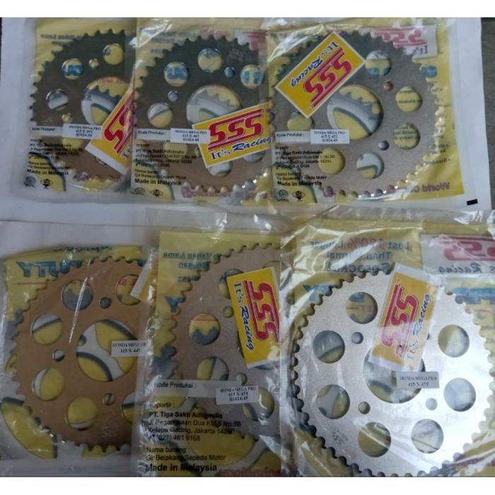 GIR BELAKANG SSS 415 MEGAPRO NMP CBR150 CB150 GL TIGER 35T 36T 37T 38T 39T 40T 41T 43T 44T 45T 46T 4