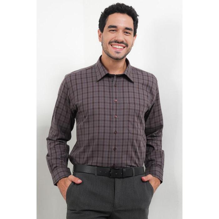Cardinal Kemeja Lengan Panjang Semi Fit Pria F2408J03B