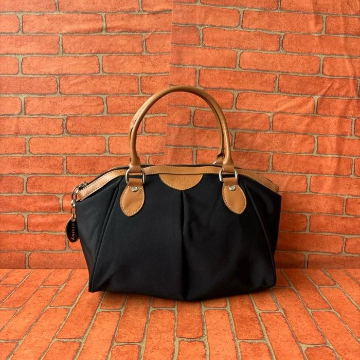 TAS TOP HANDLE WANITA SISLEY NILON HITAM SECOND BRANDED / TAS JINJING WANITA SISLEY MINI SECOND BRAN