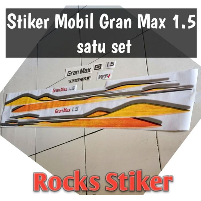 Stiker Mobil Gran Max 1.5 pick up & Gran max D Dohc DLi VVT-i / Sticker list body bak mobil gran max