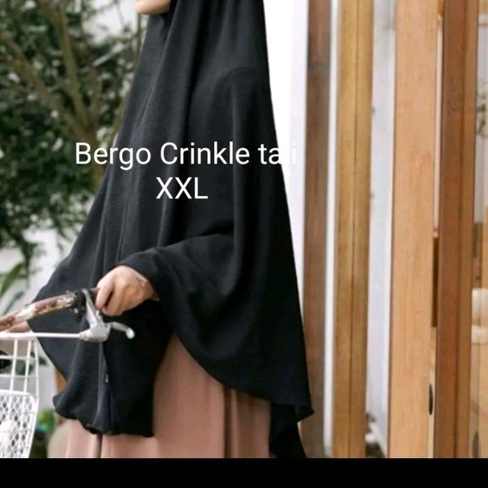 BERGO CRINGKEL KHIMAR TALI JUMBO XXL/BERGO CRINGKLE MARYAM JUMBO