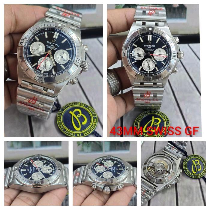 Jam Tangan Breitling Cronomat B01 Chronograph Swiss GF 42mm Clone Quality