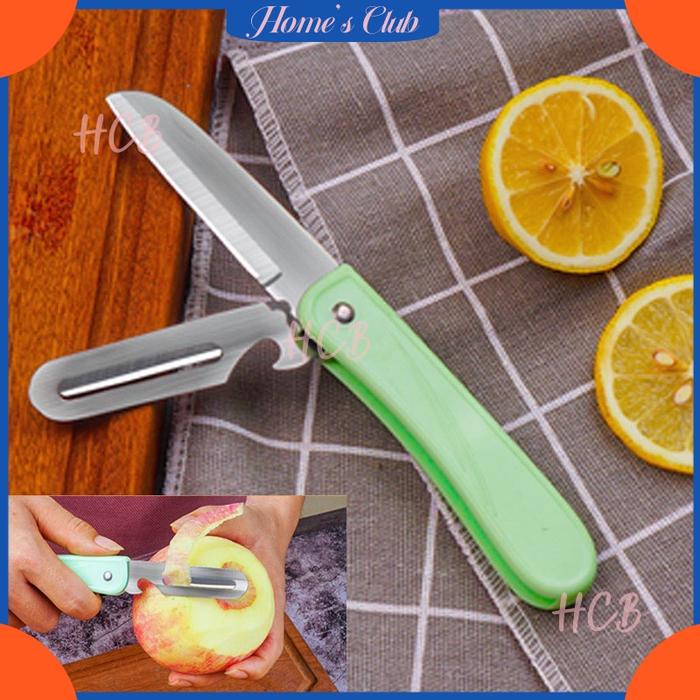 HCB Pisau Buah Dapur Lipat / Pisau Dapur Kupas Buah / Pisau Keramik Lipat Pisau Dapur Mini 2 in 1 / 
