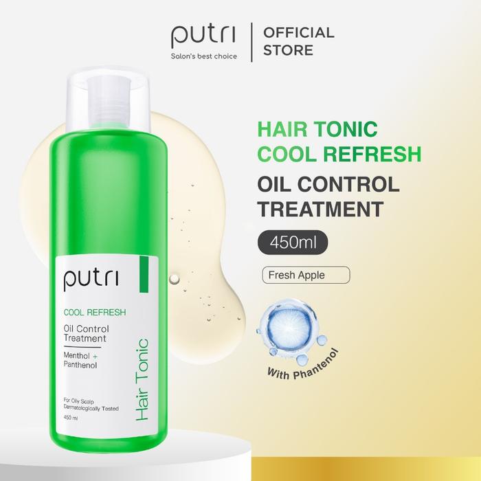 Putri Cool Refresh Hair Tonic 450mL – Anti Rambut Lepek | Hair Tonic Wangi Tahan Lama | Tonic Rambu
