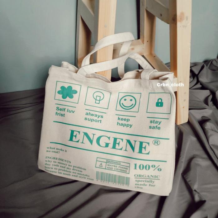 TOTEBAG KANVAS ENGENE | cirebon_cloth | crbn_cloth | Tote Bag Aesthetic