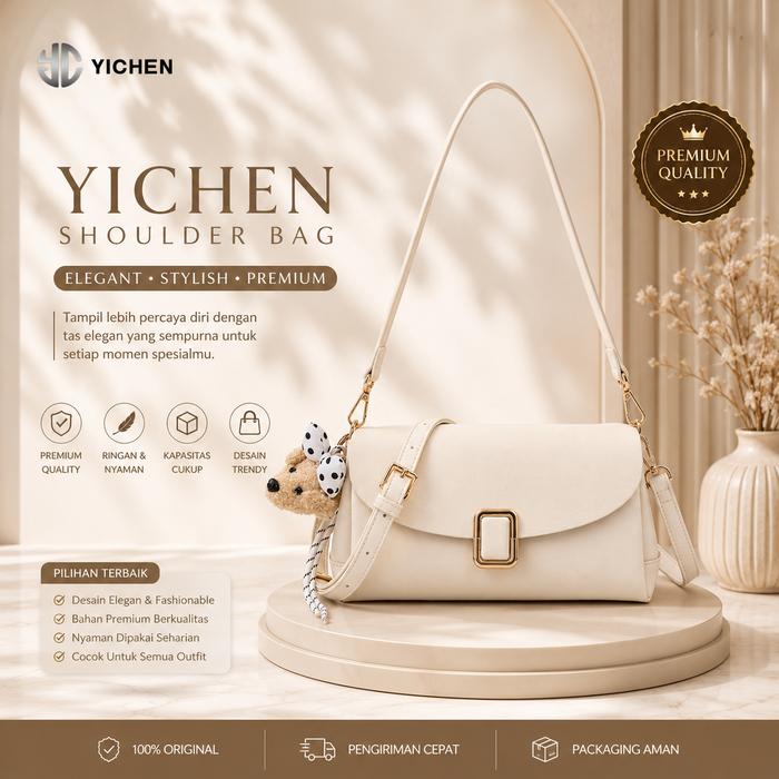YICHEN Premium Shoulder Bag – Cream Elegant