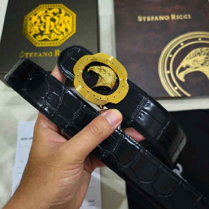 Ikat pinggang StefanoRicci polished Crocodile Belt - SR