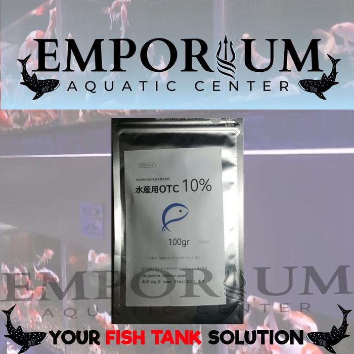 Obat Antibiotik Ikan hias OTC 10% Oxytetracycline Original packing 100 gram
