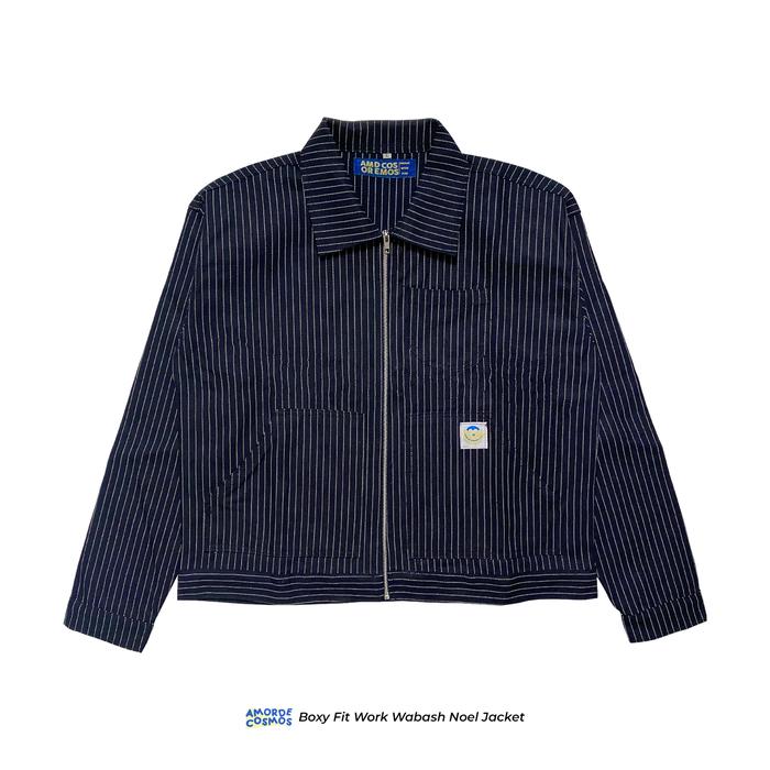 Work Jacket Boxy Wabash Denim Noel Black Indigo Amor De Cosmos