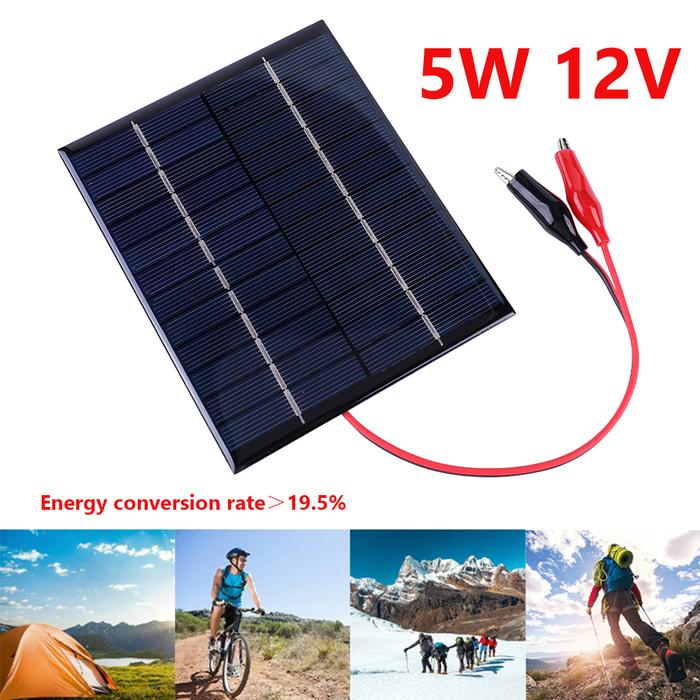 12V Solar Cell Polycrystalline Solar Panel Waterproof Solar Panel 5W
