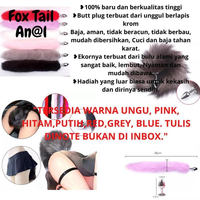 Fox Tail Stainless Butt Plug Ekor Rubah Aksesoris Lingerie