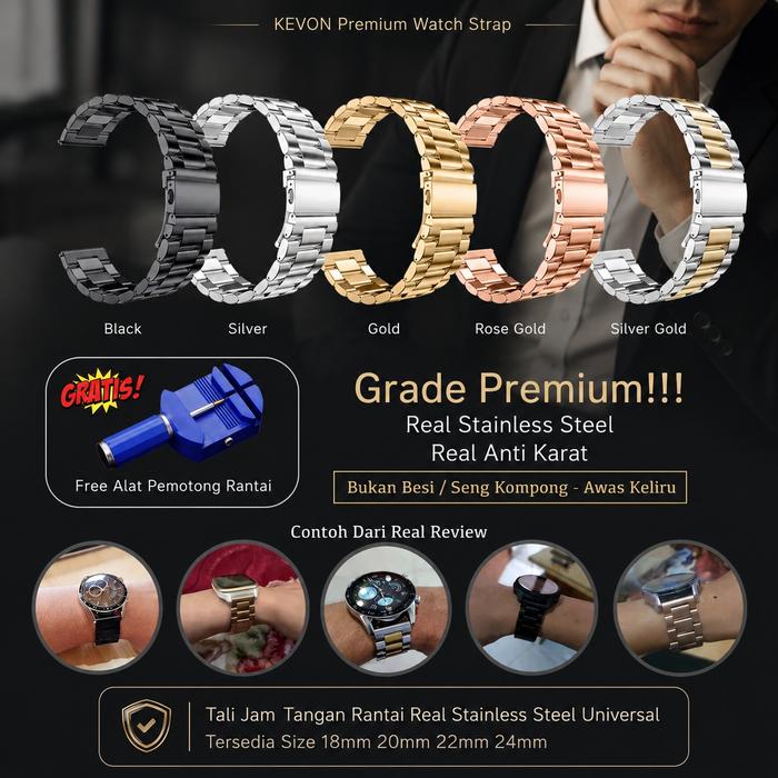KEVIN Tali Jam Tangan Seiko Prospex Mini Samurai 41.7mm Lug 20mm | Metal Strap Stainless Steel QRS