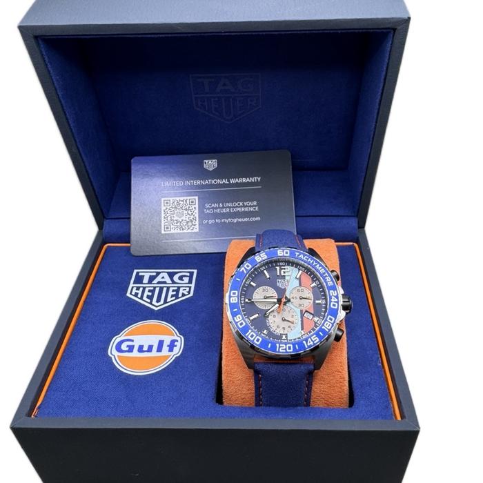 Tag Heuer Formula 1 Gulf Spesial Edition CAZ101N Leather Blue