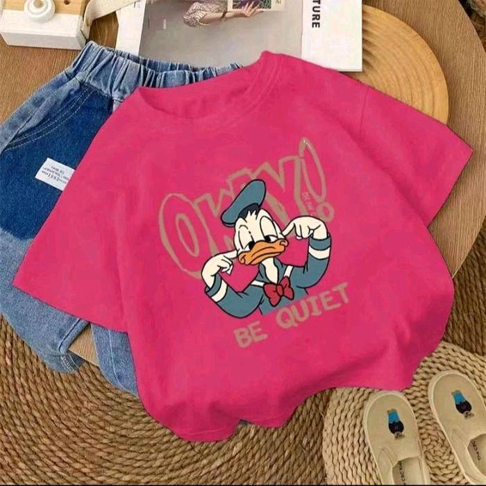 Vleo Kids Kaos unisex Atasan Anak T-shirt Motif okay be quite Fashion Anak Umur 1-13 Tahun Desain DT