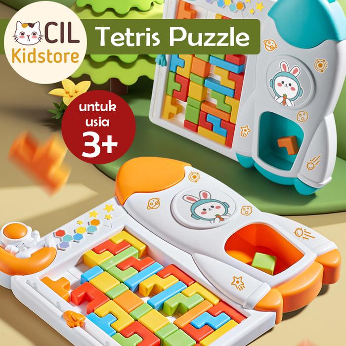 Mainan Tetris Anak/ Tetris Puzzle Blocks Plastik