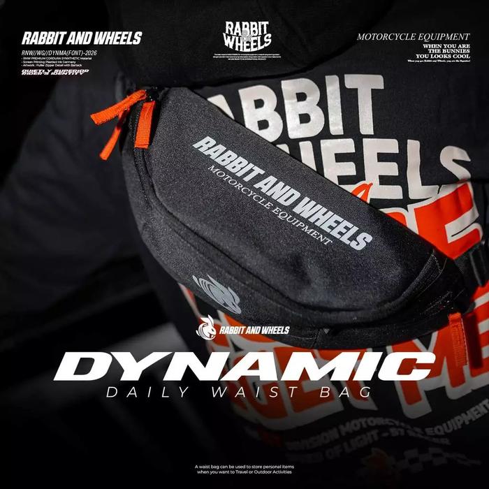 TAS WAIST BAG RABBIT AND WHEELS DYNAMIC FONT BAG ORIGINAL