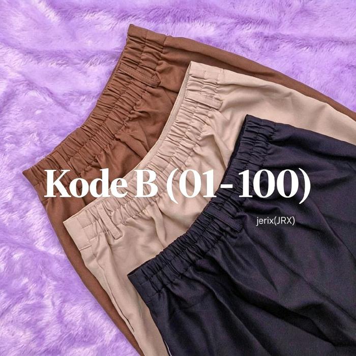 KODE B (01 -100 ) Paket Isi 3 / 4 Pcs Celana Wanita RANDOM/ACAK - Campur Jeans / Kulot / Panjang Dan